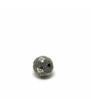 Kugel granulat/ square - patiniert, 925 Silber, 13mm