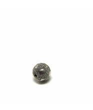 Kugel granulat/ square - patiniert, 925 Silber, 12mm