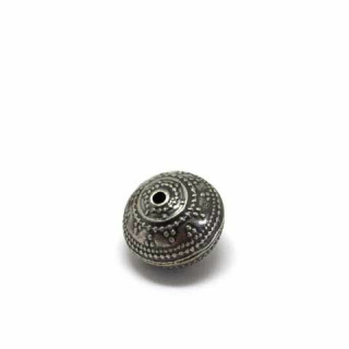 Kugel india/ traditional - patiniert, 925 Silber, 16x14mm