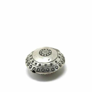 Linse india/ traditional - patiniert, 925 Silber, 23x13mm