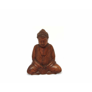 Meditationsbuddha aus Suarholz, 15x13cm