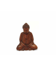 Meditationsbuddha aus Suarholz, 15x13cm