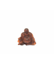 Happy Buddha aus Suarholz, 13x11cm
