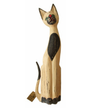 Katze sitzend - aus Albesinaholz, handbemalt, ca.60 cm...