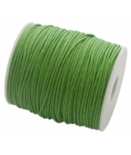 Baumwollband gewachst, apfelgrün, 1.5mm x 100cm -...