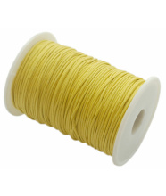 Baumwollband gewachst, gelb, 1.5mm x 100cm - Meterware am...