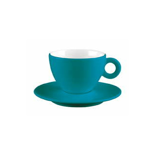 ZAK Alice Espressotasse & Untersetzer zweifarbig aqua blau/ weiss