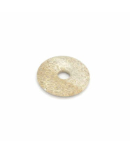 Cabachon fossile Koralle - Donut, 35mm A-Qualität