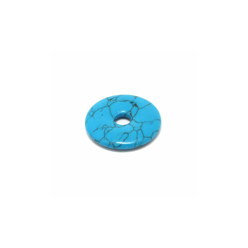 Howlith türkis - Donut, 30 mm TL-Serie (gefärbt)