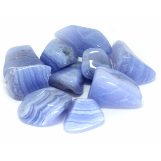 Chalcedon blue lace - Trommelsteine, 100 Gramm, 20 - 45 mm