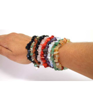 Multicolor - Splitterarmband, elastisch gefädelt