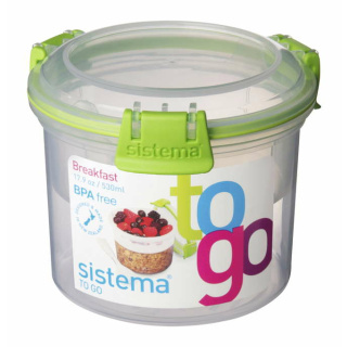 Sistema Frühstückbehälter To Go rund grün 530 ml