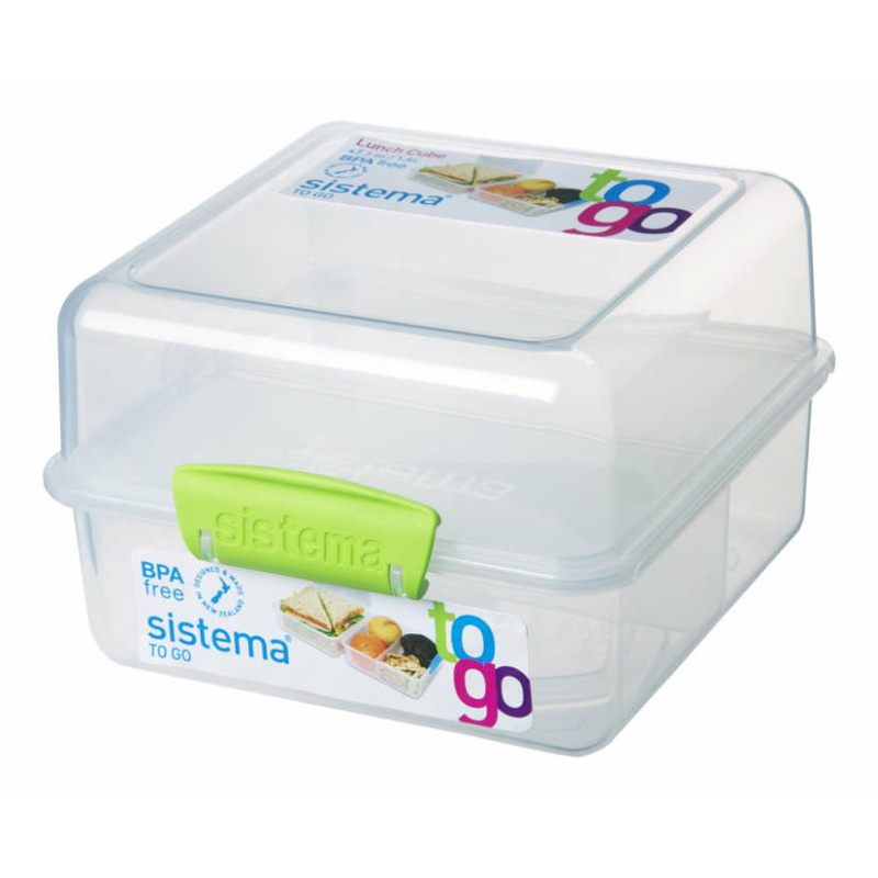 Sistema Lunchbox To Go 3fach unterteilt quadratisch grün 1,4 l, € 7,35