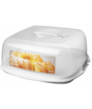 Sistema Kuchen und Muffin Transportbehälter Bakery quadratisch weiss/ klar 8,8 l